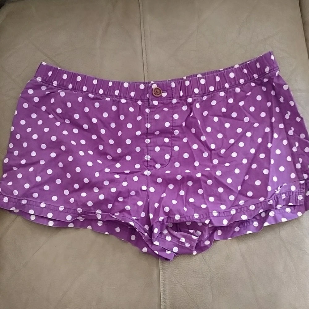 Purple Polka Dot aerie AE sleep soft shorts Small